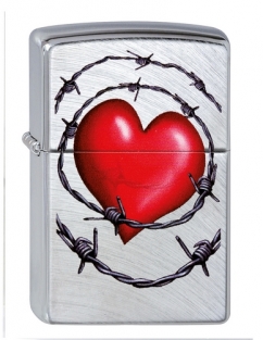 Zippo Heart and Barbed Wire